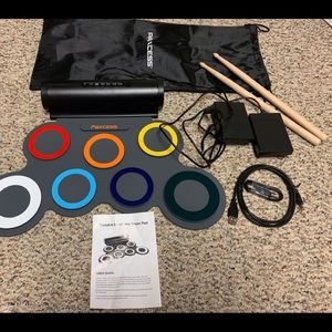 PAXCESS 7 Pads Electronic drum set. Like New. Colorful. Great for kids.